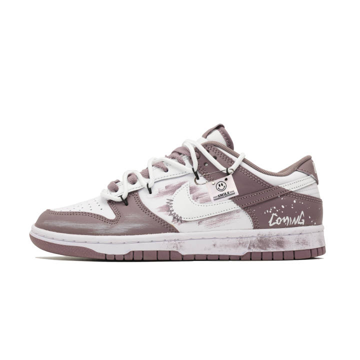 Nike Nike Dunk Tropical Storms Abrasion Resistant Abrasion Resistant Low top Skateboard Shoes Unisex White Brown