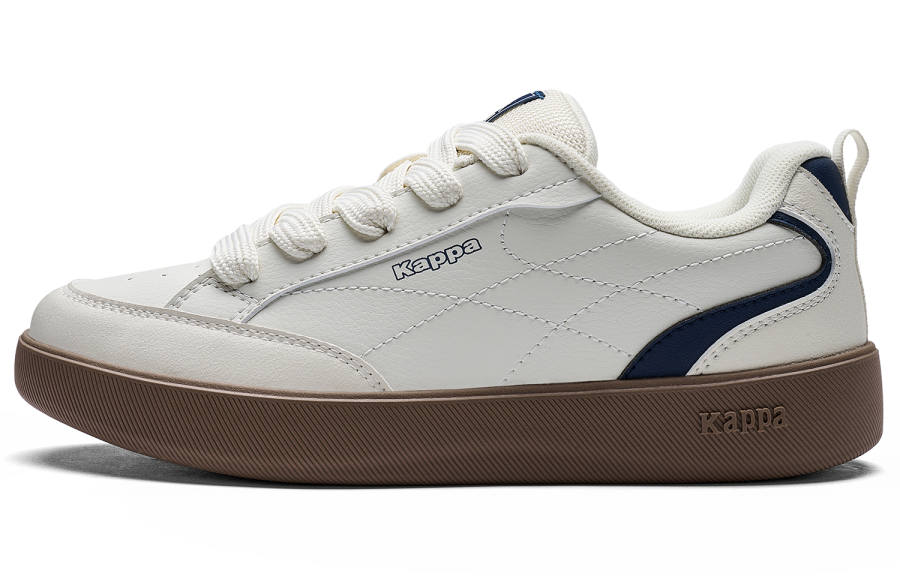 Kappa Back to Back Height Increasing Support Lightweight Low top Skateboard Shoes Women's Winter White Marine Blue