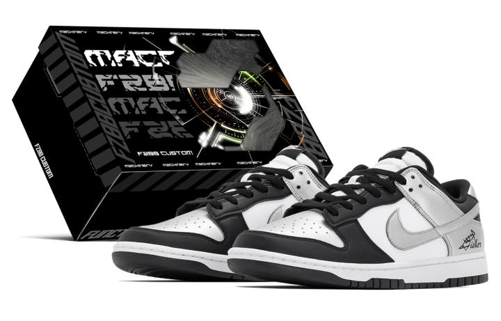Nike Nike Dunk Box Fisher Silver Wing Fish Bone Abrasion Resistant Abrasion Resistant Low top Skateboard Shoes Men's
