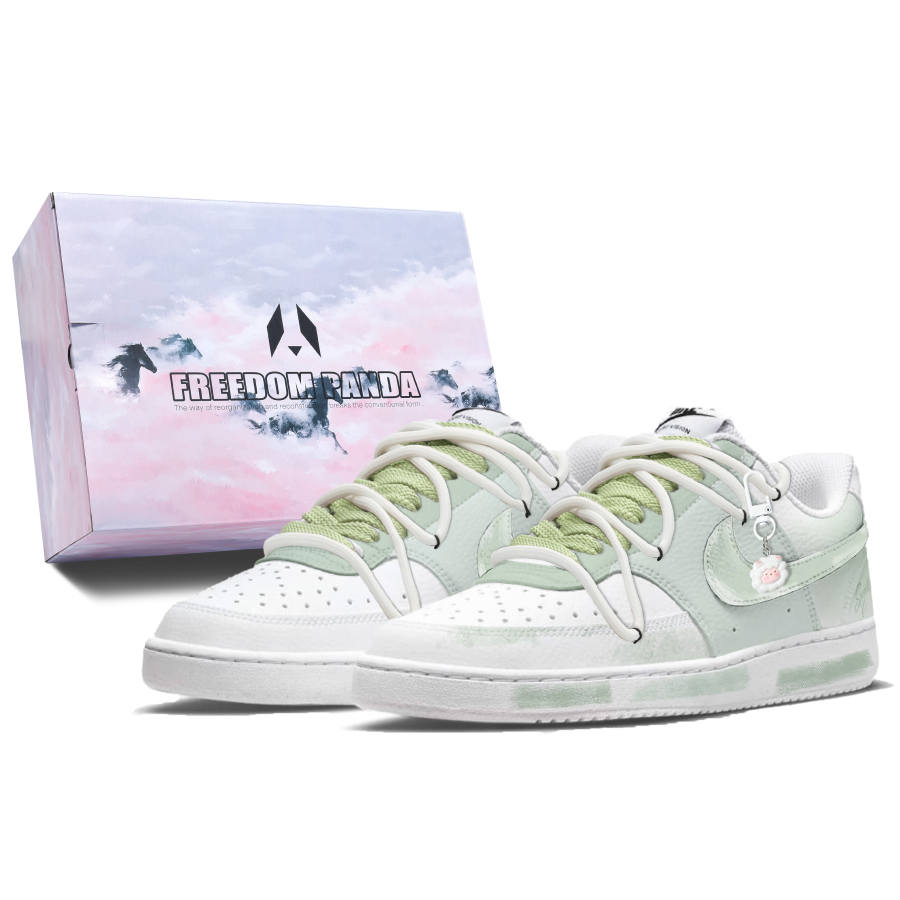 Nike Nike Court Vision 1 Freedom Panda, Box, Sheep Tale Slip Resistant Abrasion Resistant Low top Skateboard Shoes Men's