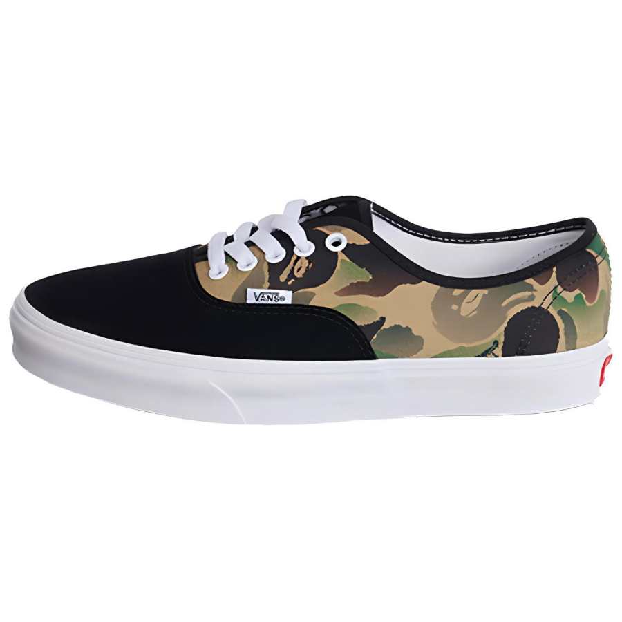 Vans A BATHING APE x Vans Authentic Cushioning Abrasion Resistant Lightweight Low top Skateboard Shoes Unisex