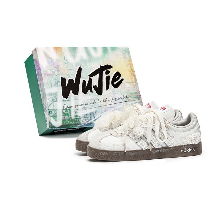 Adidas Adidas Wu Jian, Box, Plain Blossom Cushioning Low top Skateboard Shoes Unisex Silver Brown