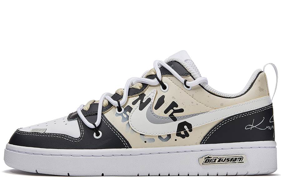 Nike Nike Court Borough Freedom Panda, Unchained City Slip Resistant Low top Skateboard Shoes GS Black Beige