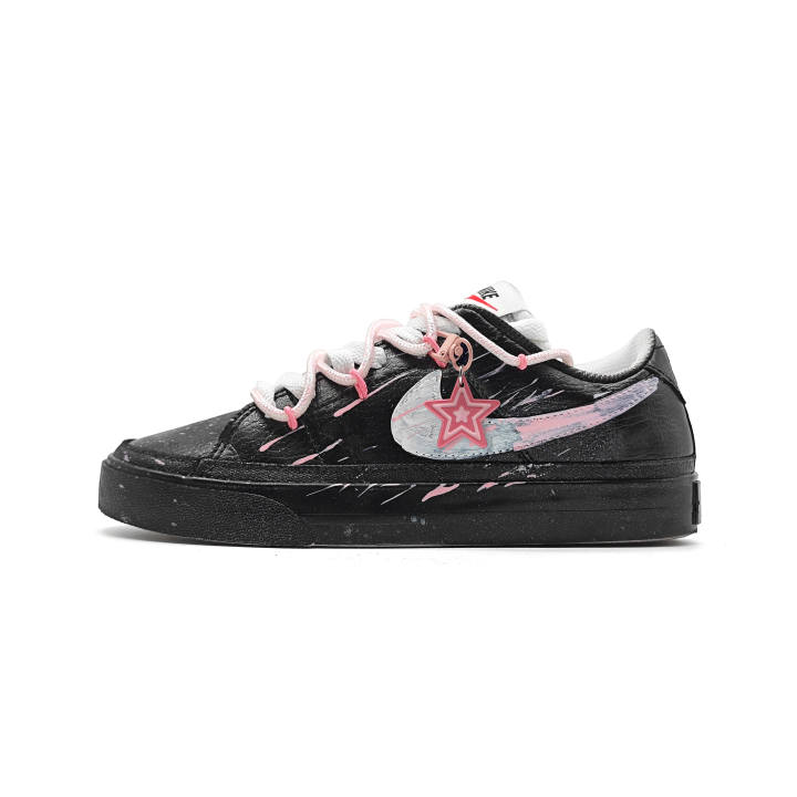 Nike Nike Court Royale Pink White Shooting Star Low top Skateboard Shoes Unisex Black White