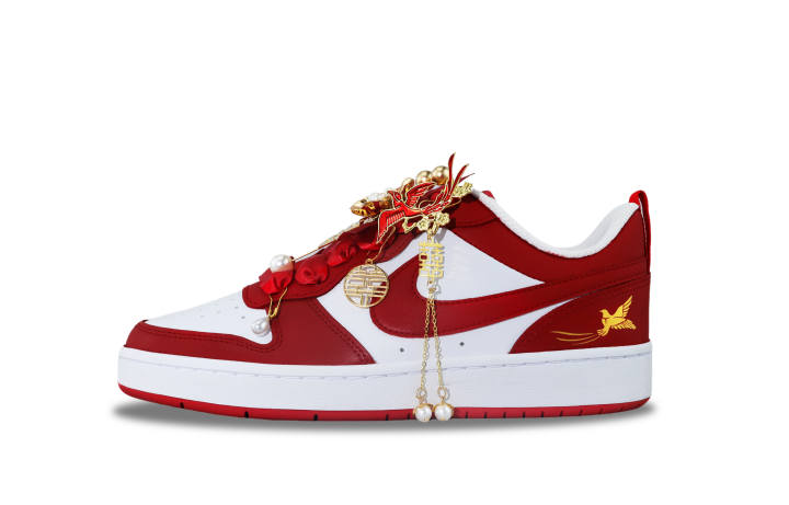 Nike Nike Court Borough 2 Slip Resistant Abrasion Resistant Low top Skateboard Shoes Women's Red