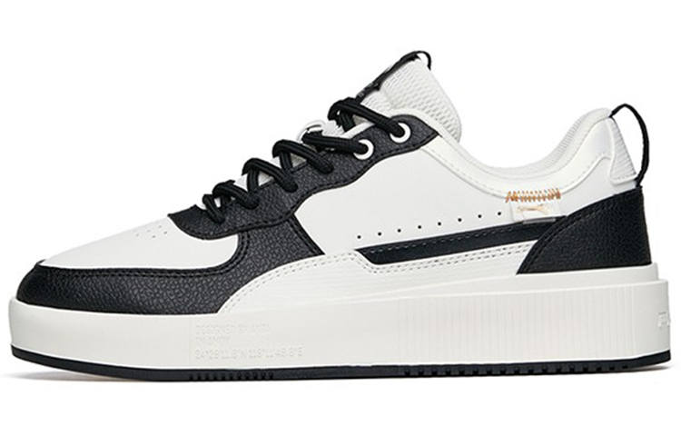 Anta Milk Cap Textile, Synthetic Leather Comfortable Slip Resistant Cushioning Abrasion Resistant Low top