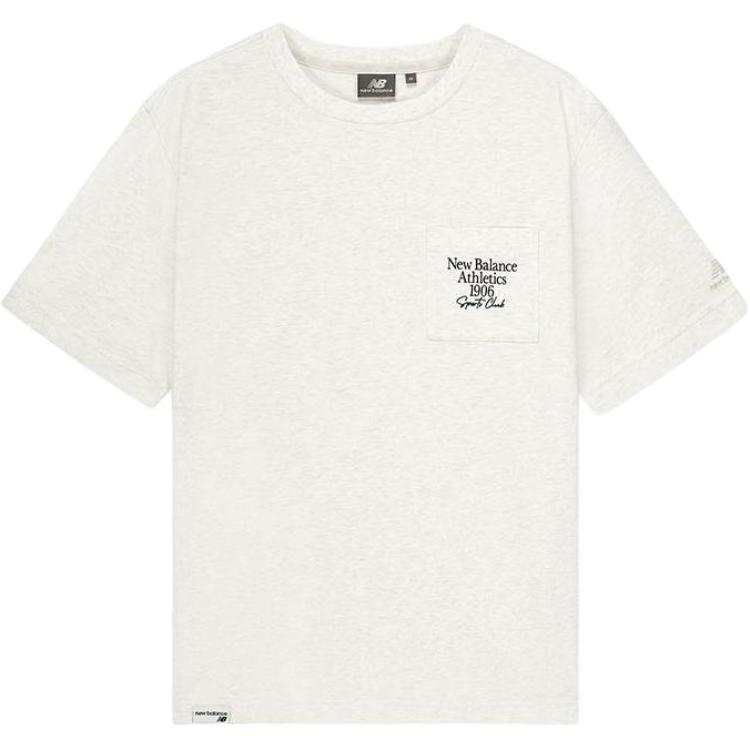 New Balance New Balance T Shirts Men's Gray Crew Neck Moderate Straight Fit