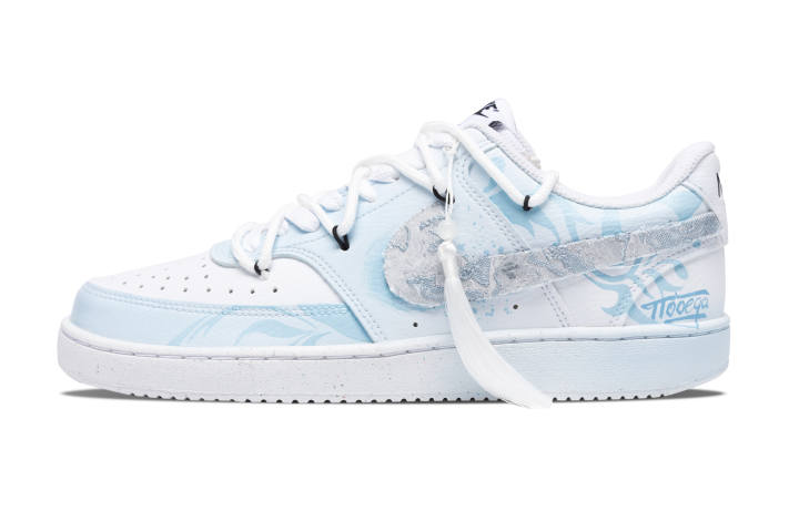 Nike Nike Court Vision 1 Abrasion Resistant Low top Skateboard Shoes Men's Light Blue