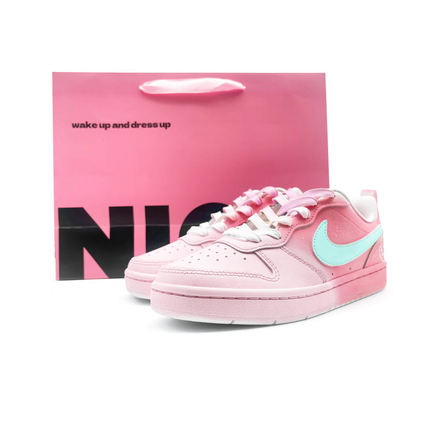 Nike Nike Court Borough Pink Bunny*1 Pack Slip Resistant Cushioning Low top Skateboard Shoes Unisex Pink