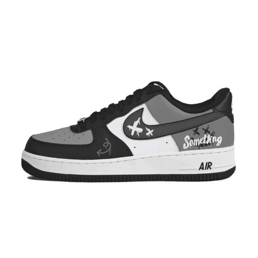 Nike Nike Air Force 1 Abrasion Resistant Low top Skateboard Shoes Unisex Black