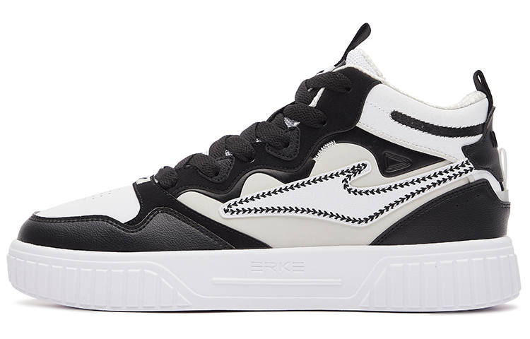 Erke Dots Skateboard Shoes Men's Black White