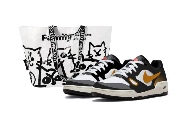 Nike Nike Full Force Black Orange Panda, Shopping Bag Cushioning, Wear Resistant Low top Skateboard Shoes Unisex Orange