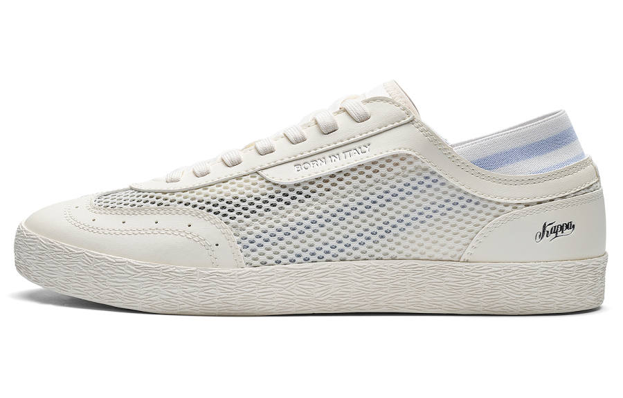 Kappa Back to Back Abrasion Resistant Lightweight Slip Resistant Low top Skateboard Shoes Unisex Winter White