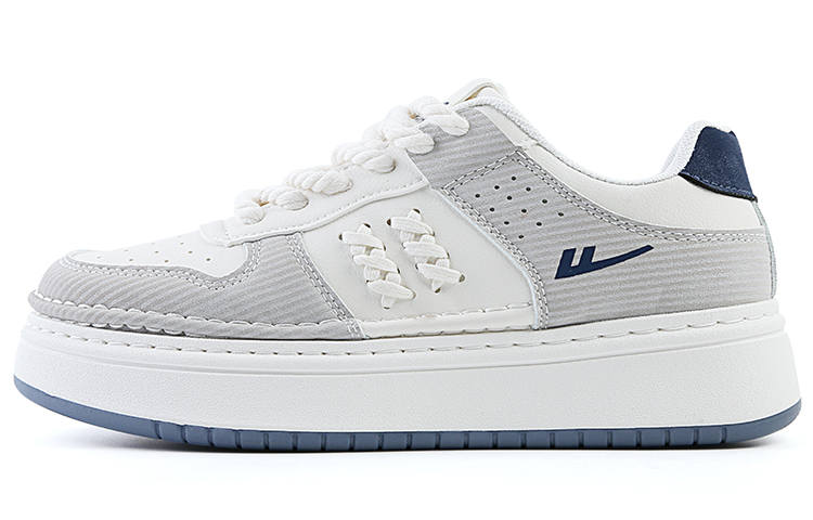 WARRIOR Abrasion Resistant Slip Resistant Abrasion Resistant Slip Resistant Skateboard Shoes Unisex White Gray Blue