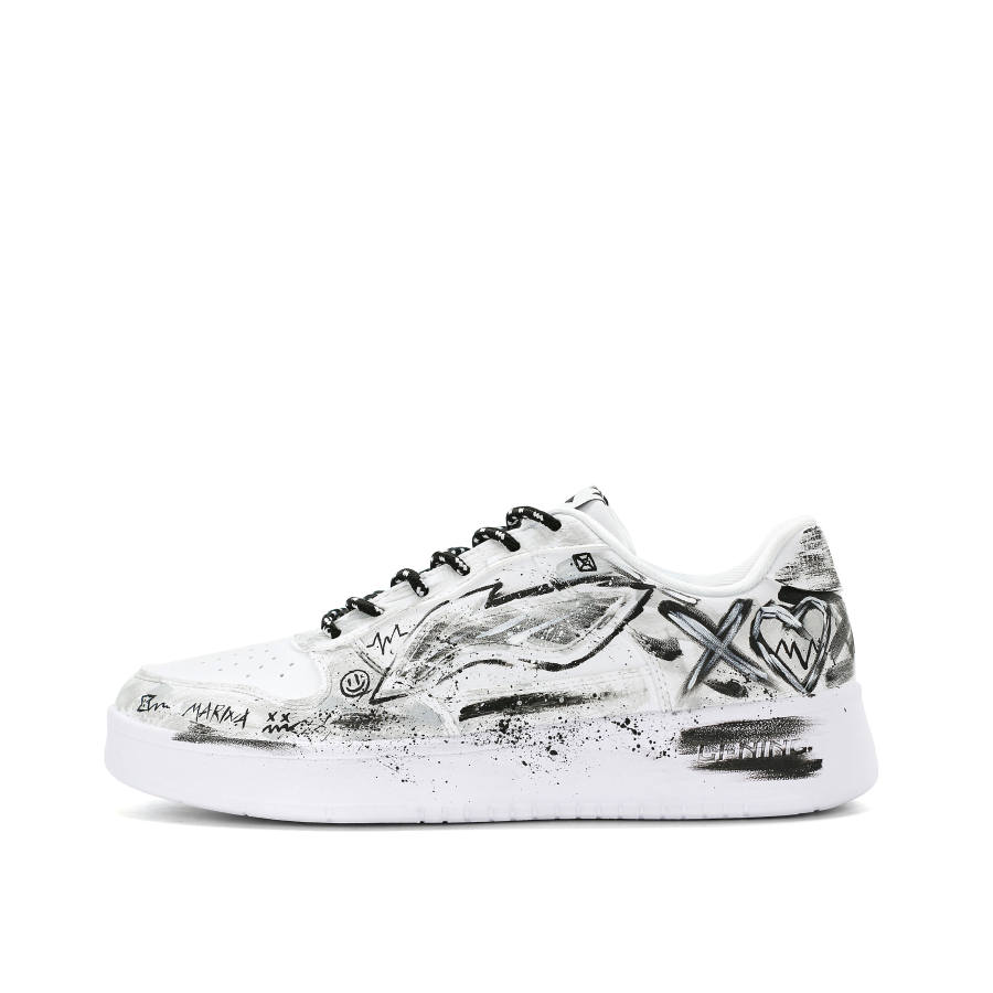 Li-Ning Li Ning Floating Boat Cushioning, Wear Resistant Low top Skateboard Shoes Unisex Black