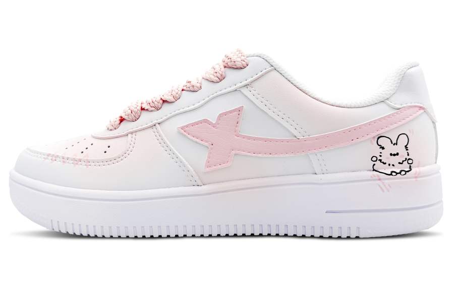 XTEP Air Force 1 Slip Resistant, Waterproof, Lightweight Low top Skateboard Shoes Women's Pink