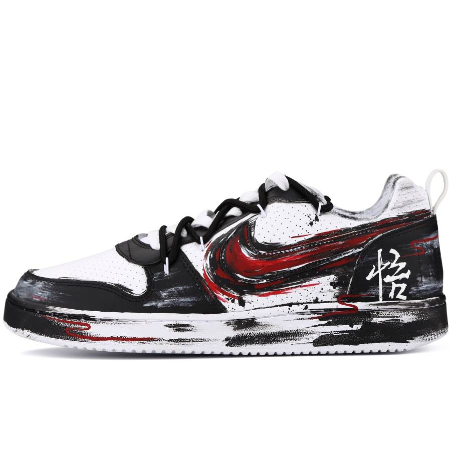 Nike Nike Court Borough Gothic Goku Slip Resistant Abrasion Resistant Low top Skateboard Shoes Men's Black White
