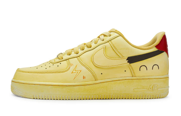 Nike Nike Air Force 1 Low top Skateboard Shoes GS Yellow Red