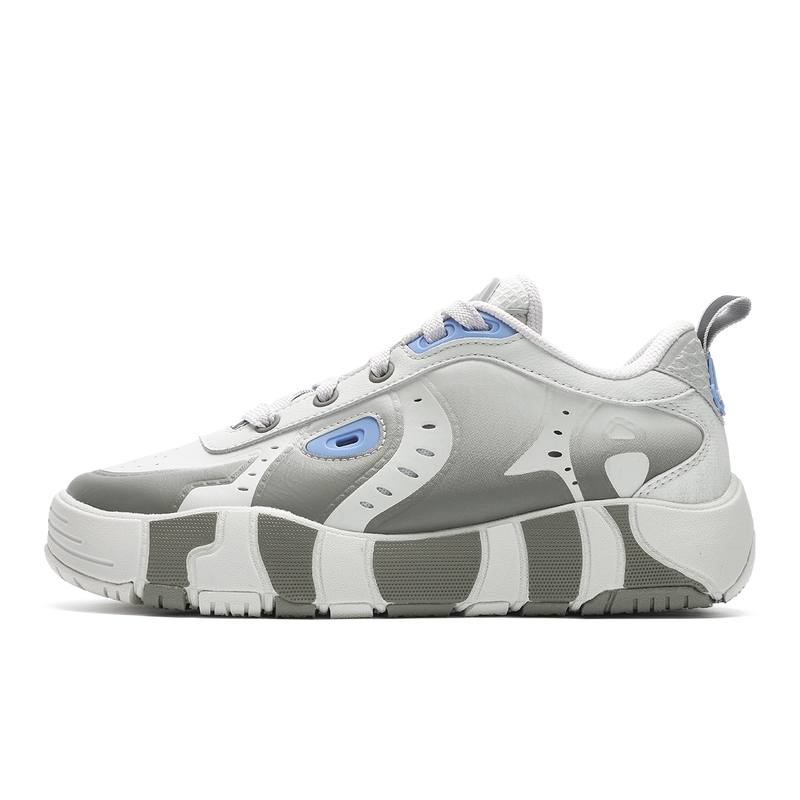 FILA Slip Resistant Abrasion Resistant Low top Skateboard Shoes Women's Gray White