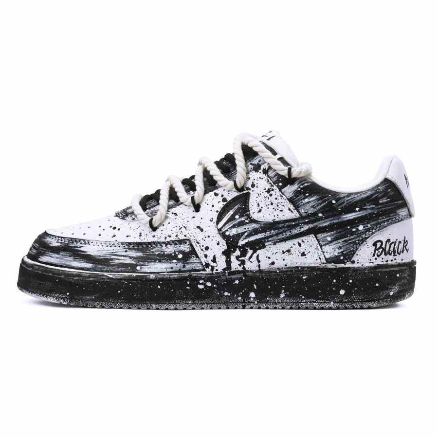 Nike Nike Court Vision 1 Low top Skateboard Shoes Unisex Black White
