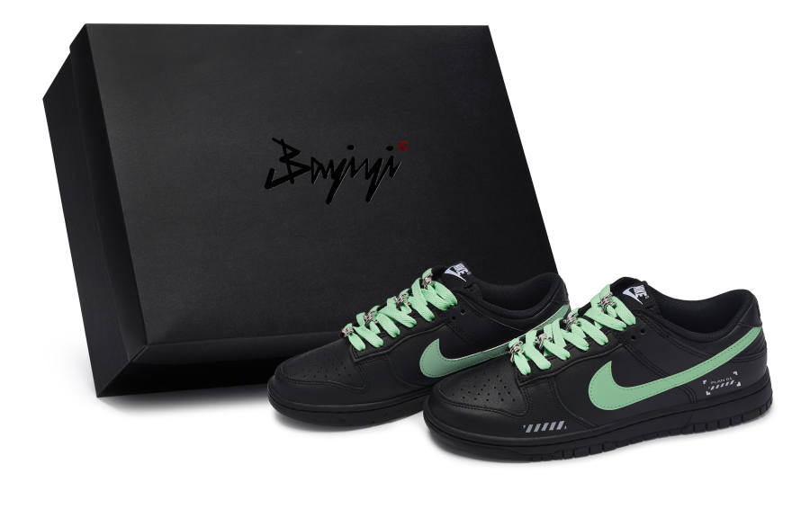Nike Nike Dunk 811 Manufacturing, Starry Sea Green, Special Shoe Box Low top Skateboard Shoes Unisex Black Green