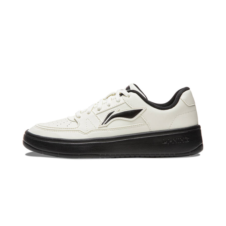 Li-Ning Li Ning January 1.0 Abrasion Resistant Lightweight Breathable Height Increasing Low top Skateboard Shoes Women's Black