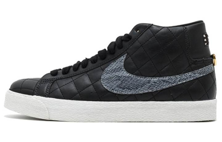 Nike Supreme x Nike Blazer NYC Black 2006 Slip Resistant Lightweight Non slip Lightweight Mid top Skateboard Shoes Men's