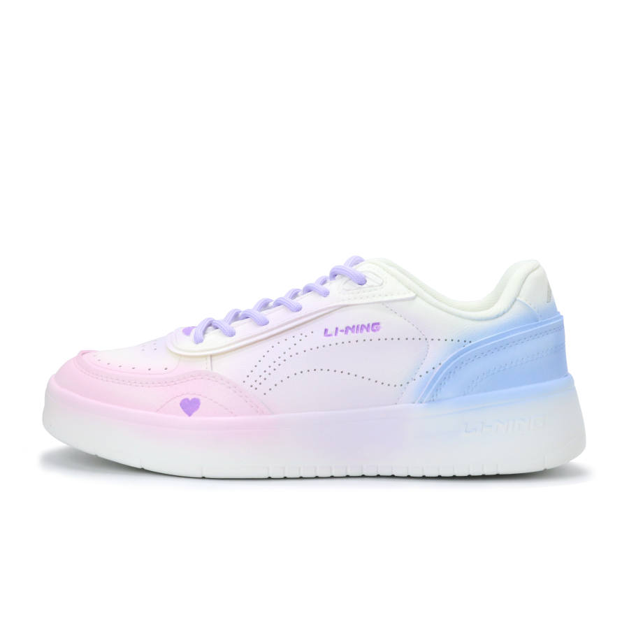 Li-Ning Li Ning Sourdough Wear resistant And Lightweight Low top Skateboard Shoes Women's Pink Blue White