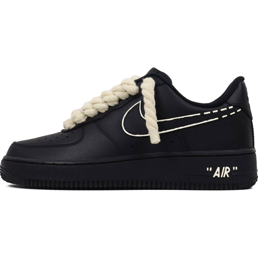 Nike Nike Air Force 1 Abrasion Resistant Low top Skateboard Shoes Unisex Black