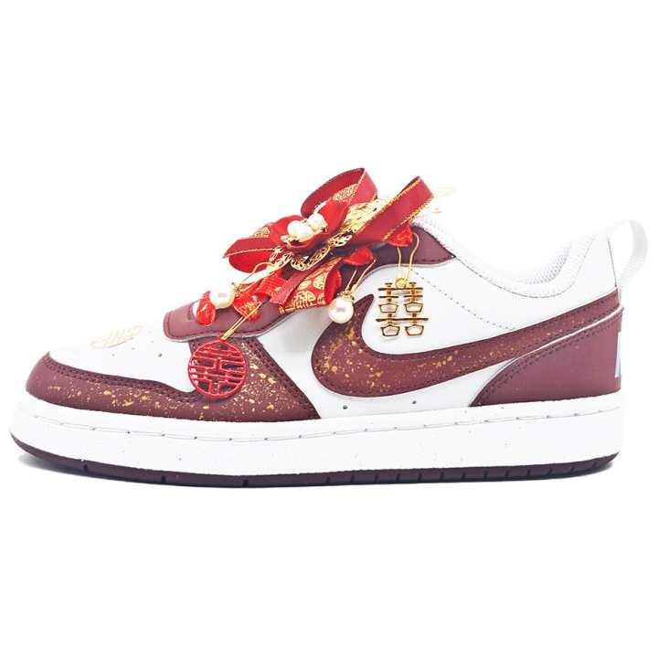 Nike Nike Court Borough Skateboard Shoes Women's Low Top White/Red