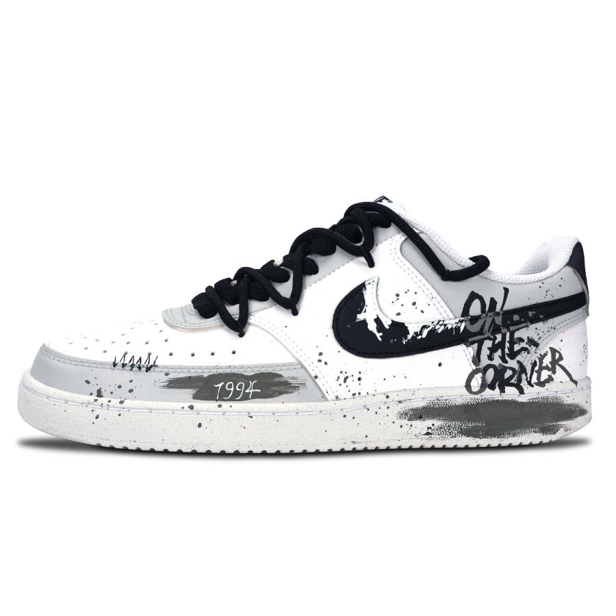 Nike Nike Court Vision 1 Low top Skateboard Shoes Unisex Gray Black