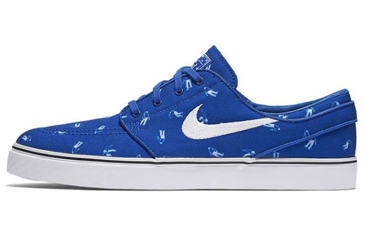 Nike Nike SB Stefan Janoski Canvas Wear resistant And Lightweight Low top Skateboard Shoes Men's Blue