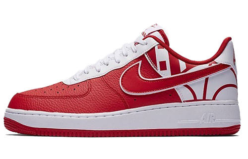 Nike Nike Air Force 1 Slip Resistant Lightweight Non slip Lightweight Low top Skateboard Shoes Unisex Red White