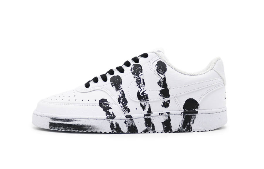 Nike Nike Court Vision 1 Slip Resistant Abrasion Resistant Low top Skateboard Shoes Women's White Black