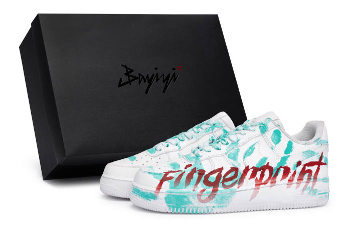 Nike Nike Air Force 1 811 Manufacturing, Fingerprint Scene, Special Shoe Box Abrasion Resistant Low top Skateboard Shoes