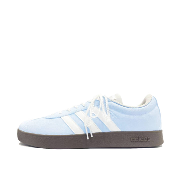 Adidas Adidas VL COURT 2.0 Blue Bead Leather Coverage Quick Dry Low top Skateboard Shoes Unisex Blue White