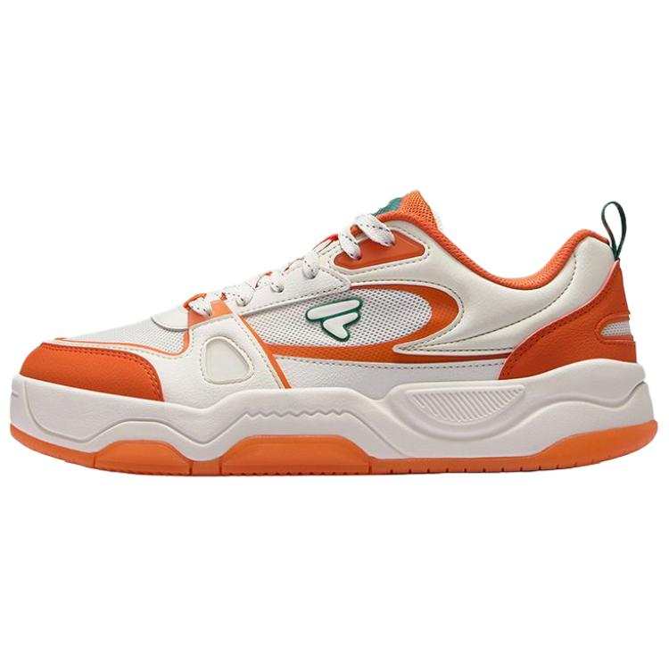 FILA FUSION BANK III Low top Skateboard Shoes Men's White Orange