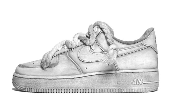 Nike Nike Air Force 1 Haze Slip Resistant Low top Skateboard Shoes Unisex Gray White