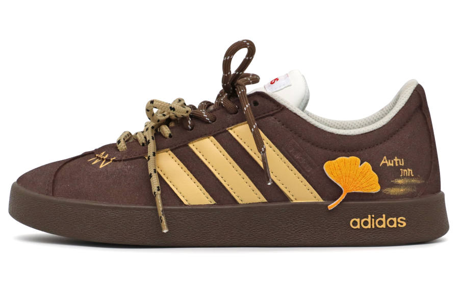 Adidas Adidas VL COURT 2.0 Crow Craft, Autumn Ginkgo, Maillard Style, Versatile Ambient Cushioning, Wear Resistant