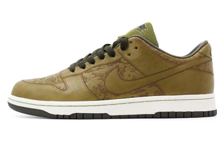 Nike Nike Dunk Abrasion Resistant, Lightweight, And Breathable Low top Skateboard Shoes Men's Olive Green