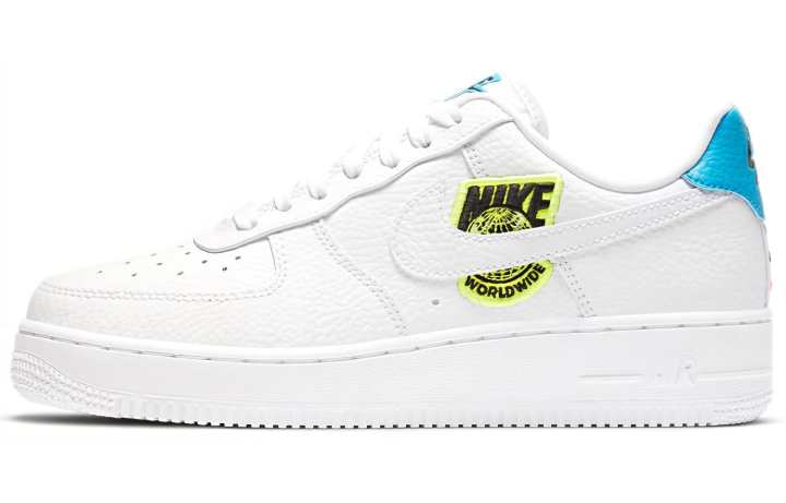 Nike Nike Air Force 1 Low '07 Worldwide Pack White Blue Volt Women's