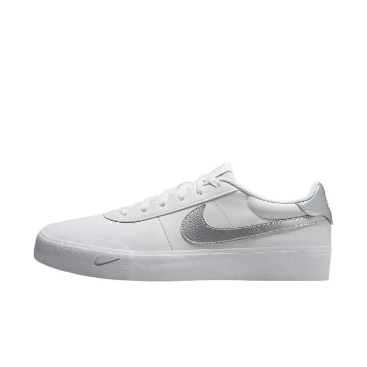 Nike Nike Court Shot Synthetic Leather Breathable Low top Skateboard Shoes Men's White