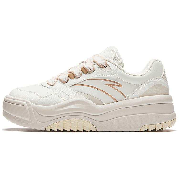 Anta Wave Shoe 2 Breathable Height Increasing Low top Skateboard Shoes Women's White