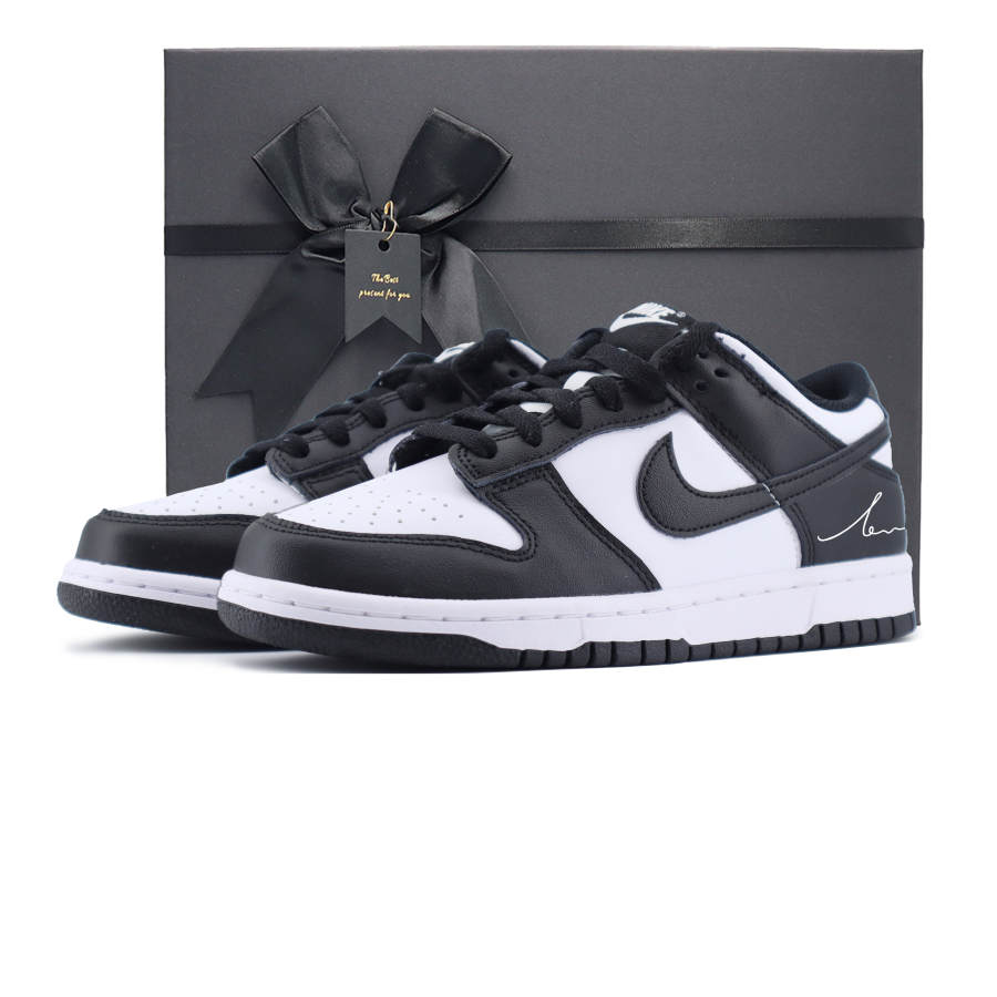 Nike Nike Dunk Slip Resistant Abrasion Resistant Low top Skateboard Shoes Unisex Black White