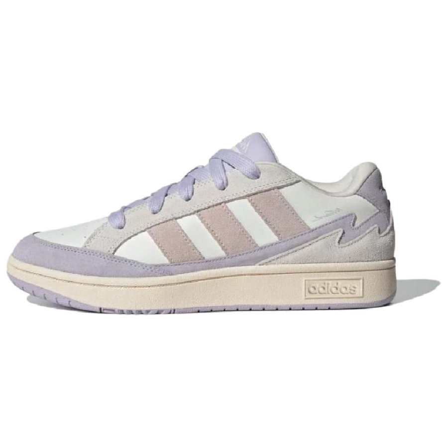 Adidas Adidas WCARD ADV Slip Resistant Abrasion Resistant Low top Skateboard Shoes Women's White Gray Purple