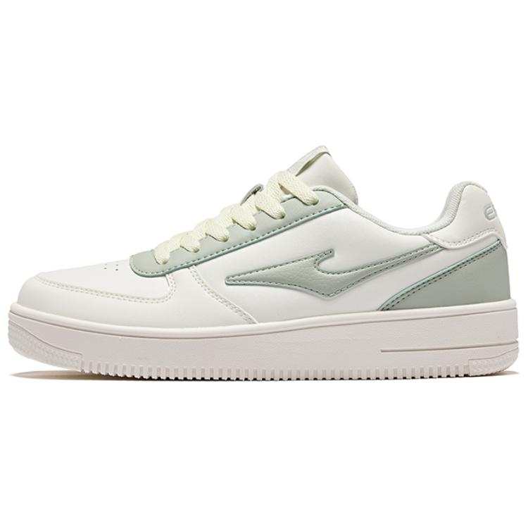 Erke Slip Resistant Abrasion Resistant Low top Skateboard Shoes Women's White Green