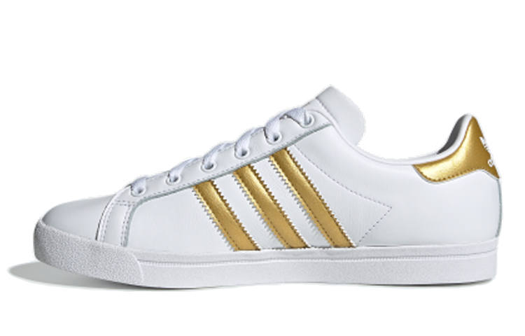 Adidas Originals Coast Star Slip Resistant Lightweight Non slip Lightweight Low top Skateboard Shoes Women's White Gold