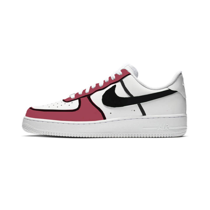 Nike Nike Air Force 1 Cherry Blossom Low top Skateboard Shoes Women's Red White Black