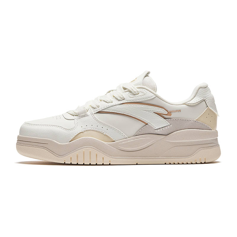 Anta Wave Shoes Anti-Slip And Wear-Resistant Height Increasing Low-Top Skateboard Shoes Women's Light Hu Tao White