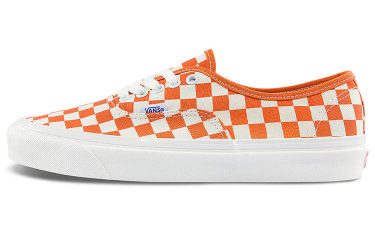 Vans Style 44 Vintage Abrasion Resistant Lightweight Low top Skateboard Shoes Unisex Small Dirty Orange